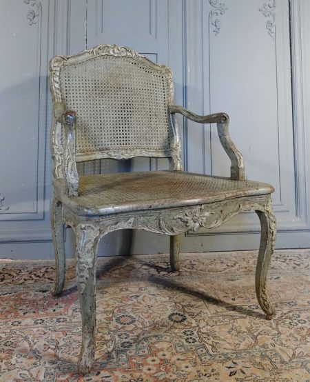 fauteuil Louis XV cannage 1