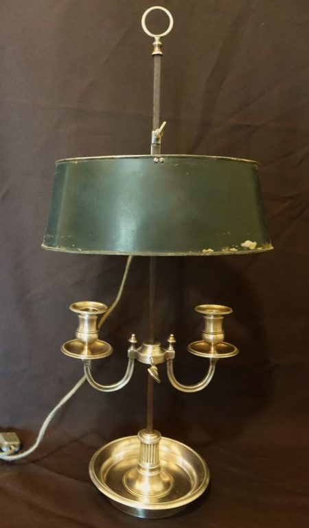 lampe bouillotte bronze argenté 1